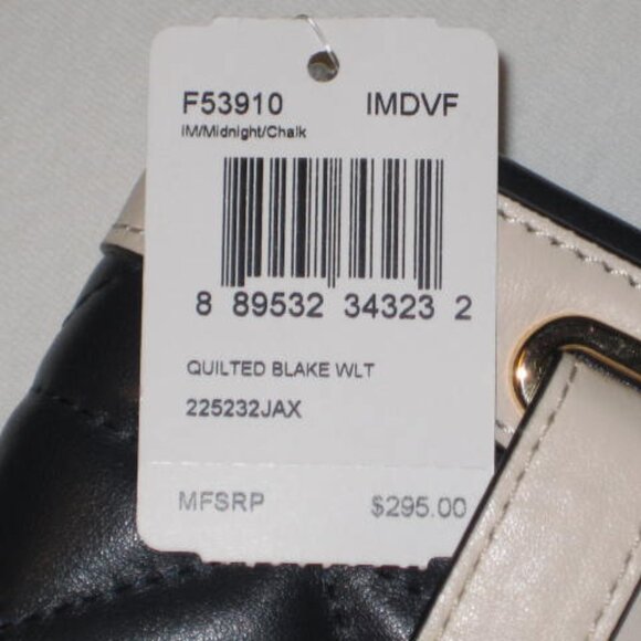 NWT Coach F53910 Envelope Wallet Navy Blue Quilted Leather $295 Imperfect As Is - Picture 3 of 13